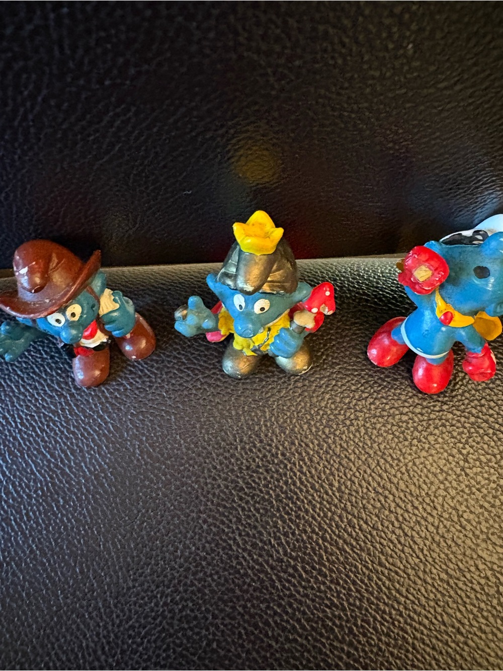 Three vintage Smurfs from 1978 to 1981